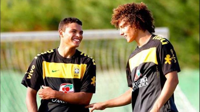 Thiago Silva and David Luiz